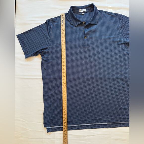 Peter Millar Men’s Summer Comfort Polo Shirt Navy Geometric Golf Size XL - Picture 4 of 10